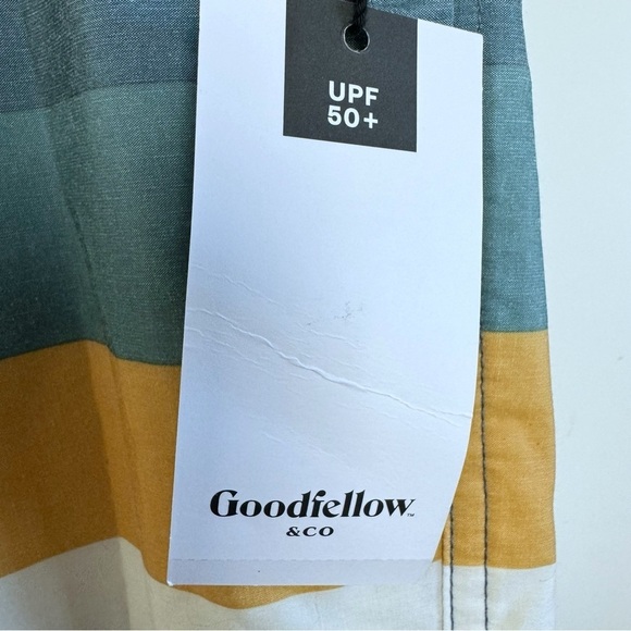 New! Goodfellow & Co. Men's Sz 33 IndigoVector Striped Boardshorts Swim Trunks - Picture 7 of 14